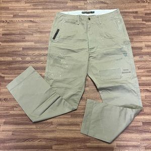 Polo Ralph Lauren NWOT Men's Distressed Patchwork Relaxed Fit Khaki Chino Pants